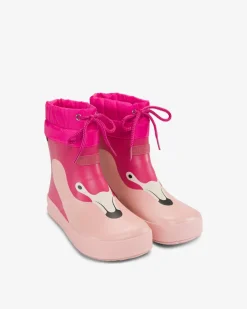 New Viking Alv Barefoot Paw Print Rubber Boot Light Pink/Magenta