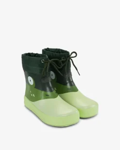 Sale Viking Alv Barefoot Paw Print Rubber Boot Light Green/Green