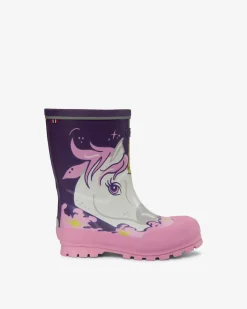 New Viking Jolly Print Rubber Boots Purple/Multi