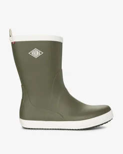 Hot Viking Seilas Heritage Rubber Boot Olive/Eggshell